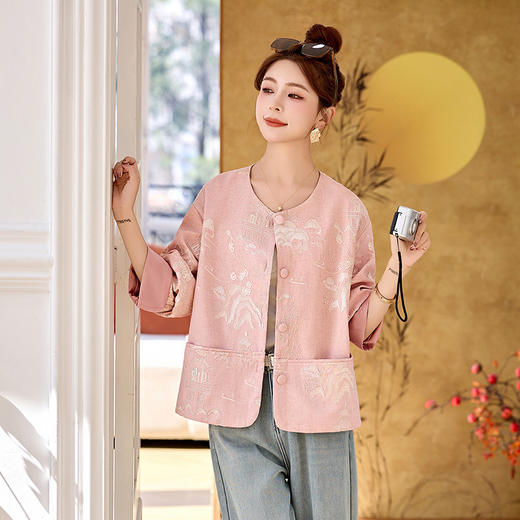 HR MDN25005新中式国风小香风外套 商品图1