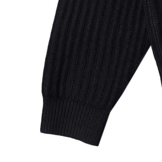 M3308SDSA男士秋冬新款痞帅男装简约休闲纯色竖纹拉链针织毛衣外套百搭 商品图4