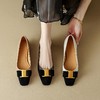 【预售5天】巨巨软！小香风~真皮法式复古方头单鞋女中跟气质浅口粗跟女鞋YS&A961 商品缩略图0
