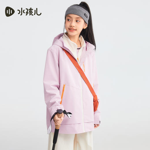 水孩儿童装可拆卸外套女2025秋冬新品男童休闲两件套运动风厚上衣 商品图3