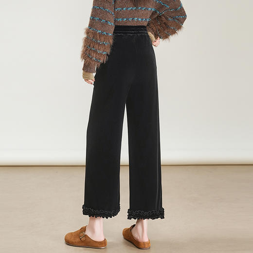 MYX小个子休闲九分裤垂感修身直筒裤2025年秋季新款显瘦洋气阔腿裤 商品图2