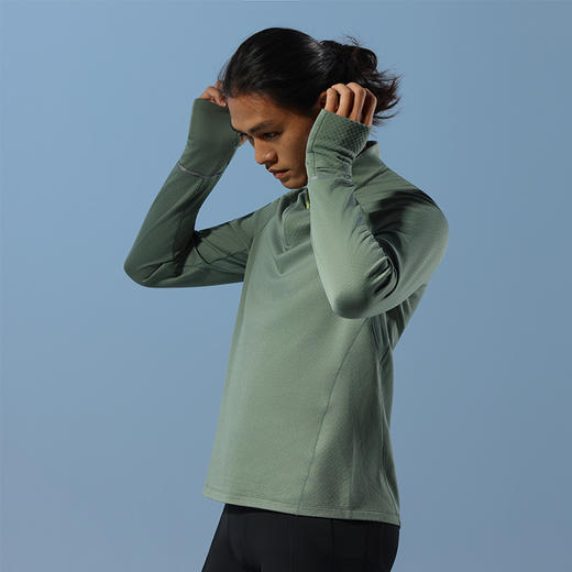 原创单品丨男女加绒立领半开拉链上衣  呼吸绒 能吸汗 功能袖口护掌护手 商品图2