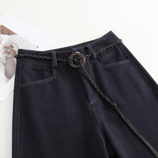 MYX窄版阔腿牛仔裤2025年秋季新款垂坠感修身显瘦直筒裤休闲长裤女裤 商品图3