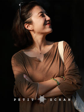 PETIT SCHAN小闪 CLO#898  Outline 描边 棉麻拼接长袖T恤