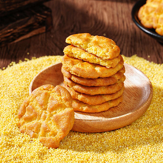 【23.9抢64包❗️茯苓小米山药桃酥】传统工艺制作，感受麦香与谷物的交织，嚼出多层口感，吃得出的地道风味，酥到掉渣，入口松脆爽口，老年糕点传统零食独立包装茶点健康饼干粗粮L 商品图2