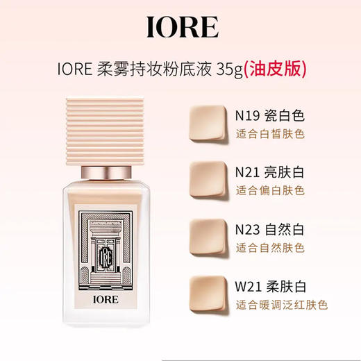 【IORE】粉底液持妆不脱妆遮瑕水润服帖干油皮裸装感持久 商品图5