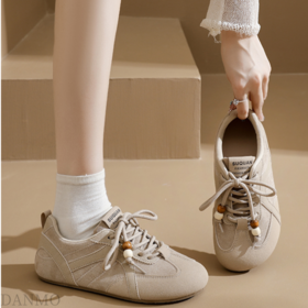 爆仓！下单5-7天发货「DANMO串珠袋鼠鞋」个性鞋带设计创意点缀 休闲版型简洁利落 透气不闷脚 显高显瘦显腿长 舒适鞋底