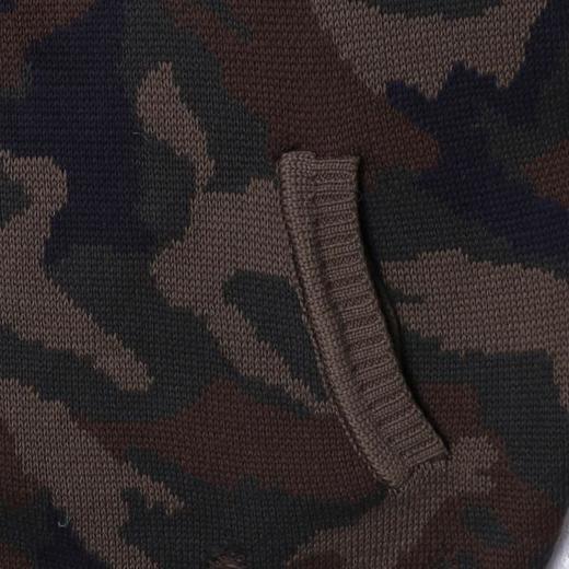 SDSA男士秋冬新款痞帅男装潮牌迷彩拉链圆领针织衫百搭开衫毛衣 商品图2