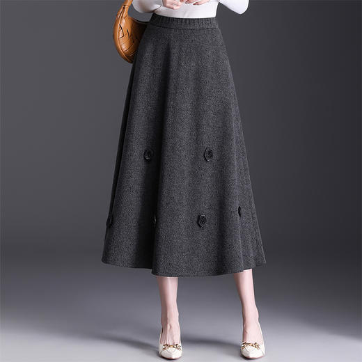 MYX垂坠感百褶大摆裙显瘦高腰蓬蓬裙2025年秋季新款长款时尚半身裙 商品图1