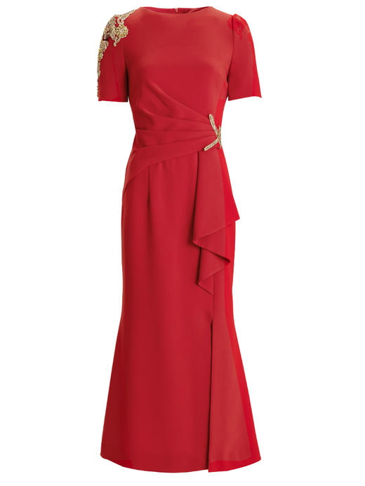 LIZZY{婚宴}精致优雅高定重工礼服连衣裙7435 商品图4