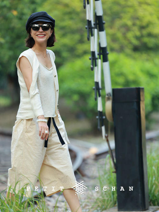 PETIT SCHAN小闪 #088 Little rascal 顽童 复古亚麻汉麻混纺报童帽 商品图4