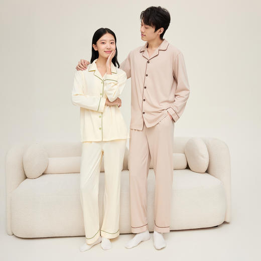 热卖！入秋爆款！拾袜记云棉开衫睡衣 男女同款 植物防螨+云朵般柔软 深睡一整夜 入秋家居服 商品图1
