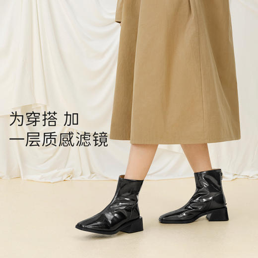 7or9-空气棉短靴-黑咖布朗尼/焦糖布朗尼 商品图4