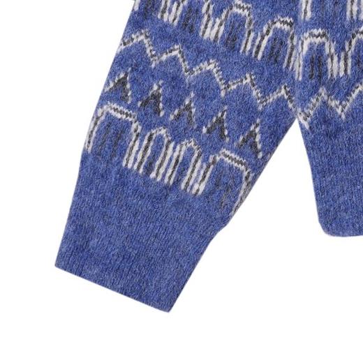 72533SDSA秋冬新款痞帅男装慵懒风撞色提花圆领针织衫百搭时尚套头毛衣 商品图4