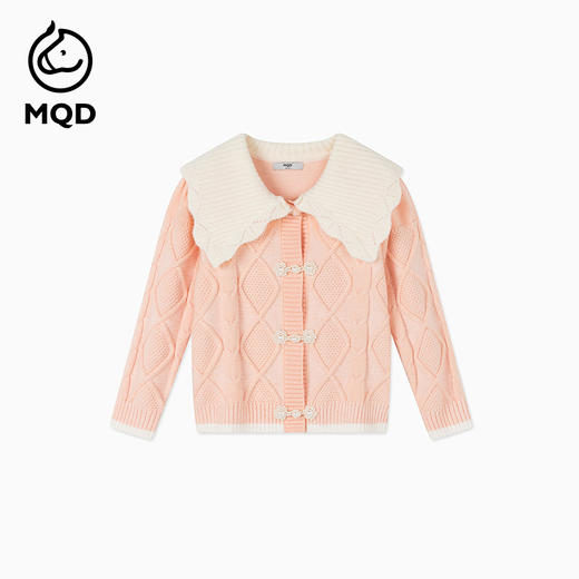 【秒】【MQD】女童秋季甜美精致毛衣翻领针织开衫 商品图2