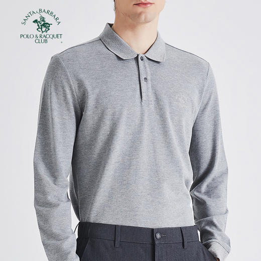 【大都会店】圣大保罗 基础款莫黛棉珠地长袖POLO衫-PS25KT101M 商品图2