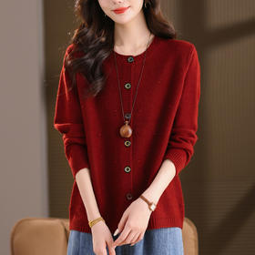 宽松显瘦毛衣外套大码胖mm，百搭时尚漂亮针织开衫CC-5-6592