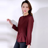 QYM SM157-Y时尚洋气小衫木耳边长袖打底衫 商品缩略图1