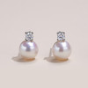 阮仕珍珠 莹华系列S925银淡水珍珠耳饰 7.5-8mm 正圆  极微瑕  极强光 商品缩略图4