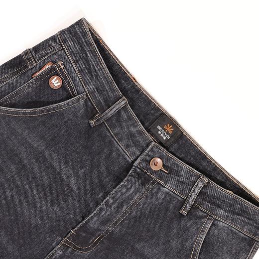 半身缘男裤 秋季简后袋绣花柔软保暖合体版牛仔裤253201U10130077 商品图4