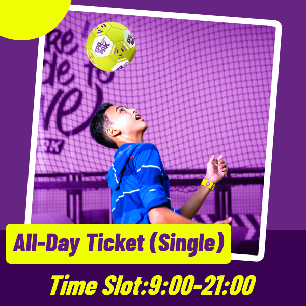 SuperPark All-Day Ticket (Single Person) / Full Day Access / 9:00 AM to 9:00 PM