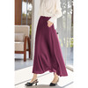 米思阳2026春新款高端光泽感纯色醋纤中长款裙子半身裙女5636 商品缩略图4