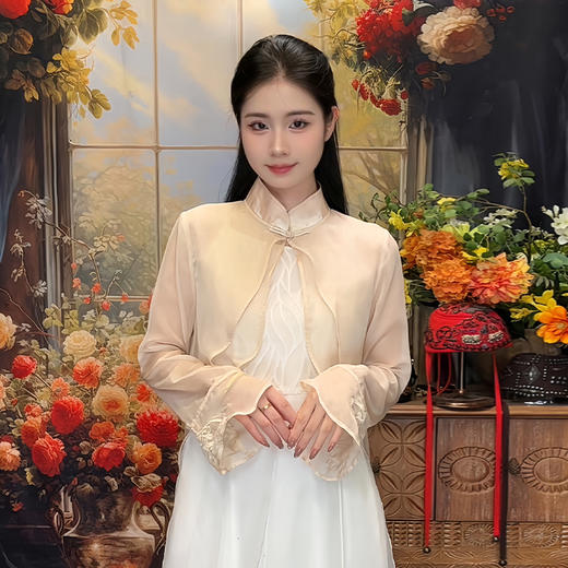 【初秋薄外披】笑扬飘片不规则外套-长袖 商品图2