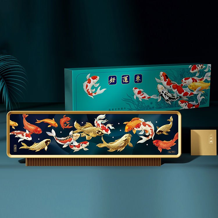 《好运来》锦鲤足银摆件 含纯银8克 银行同款