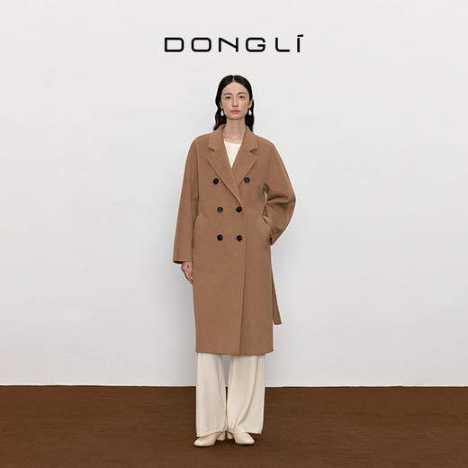 东黎 • 山羊绒女士秋冬中长款西服领宽松经典801大衣 4785 商品图4