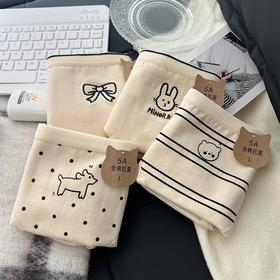 【速抢！拍1发4】 全裤透气抗菌裆针织裤头 日系波点纯棉内裤✨5A婴儿棉柔呵护🌸透气抗菌超舒适，做自己的精致女孩！