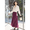 米思阳2026春新款高端光泽感纯色醋纤中长款裙子半身裙女5636 商品缩略图5