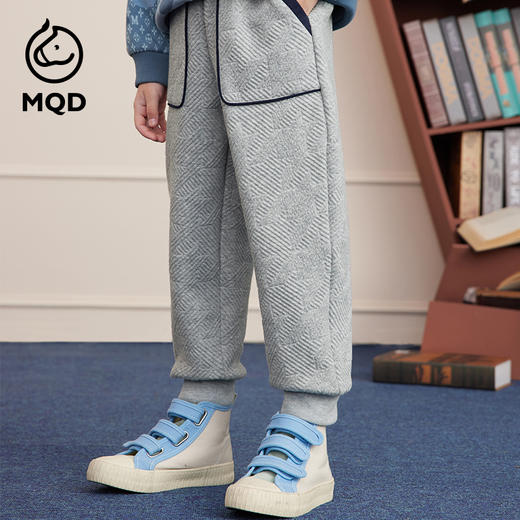 【MQD】男童秋季立体提花休闲针织长裤 商品图2