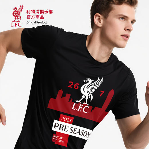 【官方正版】利物浦俱乐部 | 香港季前赛黑色T恤圆领纪念款短袖 商品图4