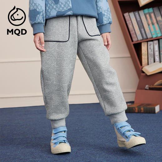 【MQD】男童秋季立体提花休闲针织长裤 商品图0