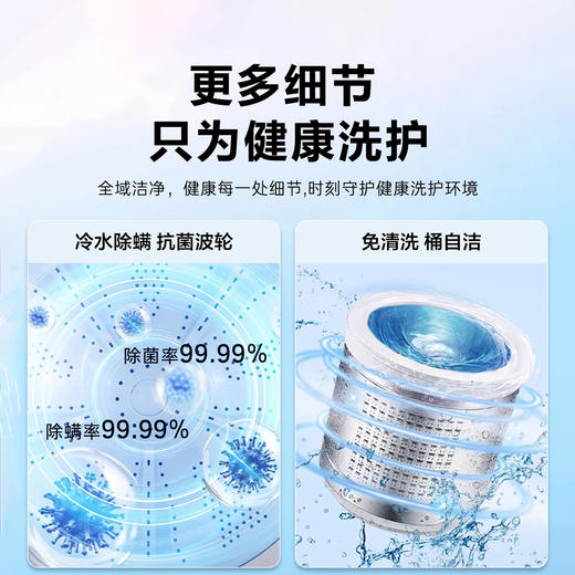 海尔智家Leader/统帅大容量8kg家用全自动波轮洗衣机洗脱一体527 商品图3