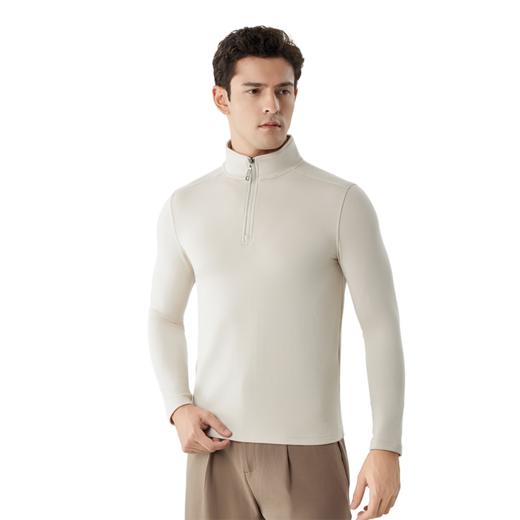 【合作款】}男砂洗半拉链立领卫衣 商品图4