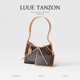 驴家 CARRYALL PM*老花满印 涂层帆布拼牛皮饰边 子母包手提单肩包 女款 棕色（CB）