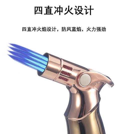 雪茄剪刀防风直冲雪茄打火机三合一套装雪茄烟灰缸三件套 商品图1