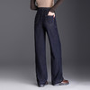 MYX窄版牛仔阔腿裤修身显瘦直筒裤2025年秋季新款垂坠感休闲长裤女裤 商品缩略图2