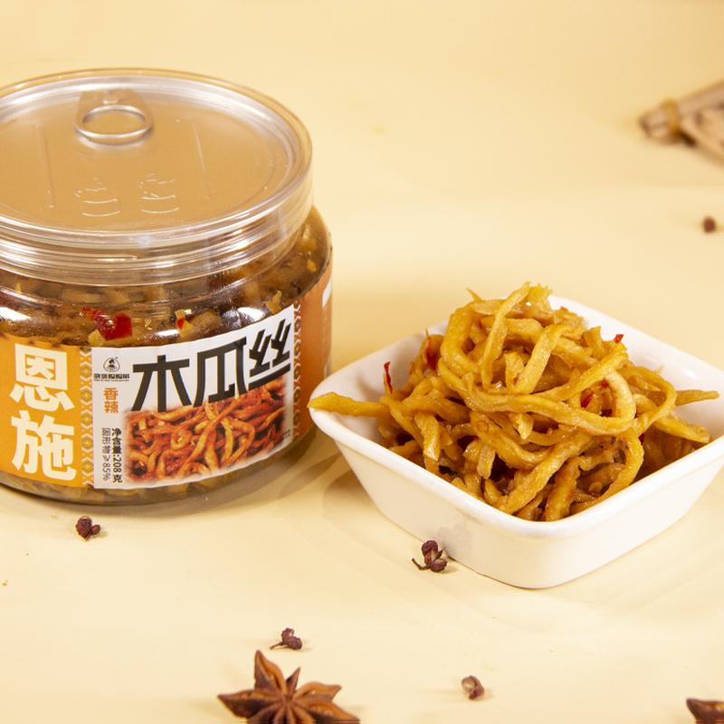 晓姚妈妈菜丨香辣木瓜丝208g*2罐