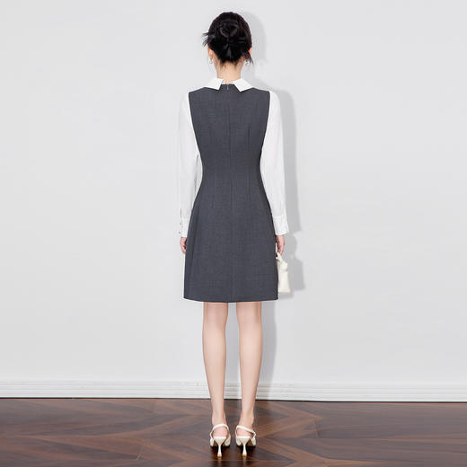 减龄甜美复古学院风，小香衬衫假两件连衣裙WLZD-2511904 商品图1