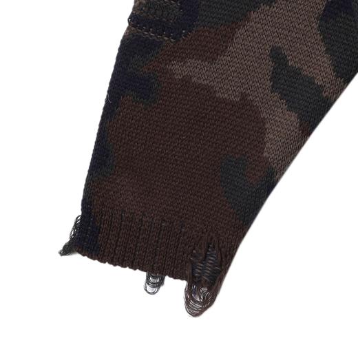 SDSA男士秋冬新款痞帅男装潮牌迷彩拉链圆领针织衫百搭开衫毛衣 商品图3