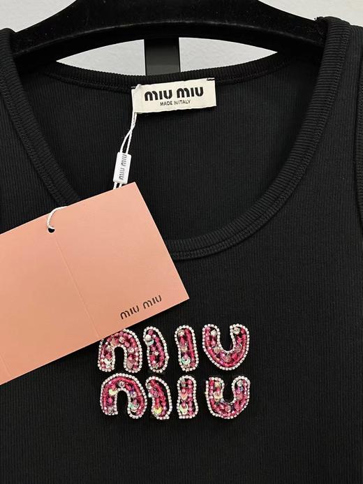 TY544-MIU MIU 缪缪字母logo背心 黑色（ZJ） 商品图6