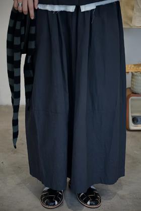 elsa esturgie黑色棉麻半裙