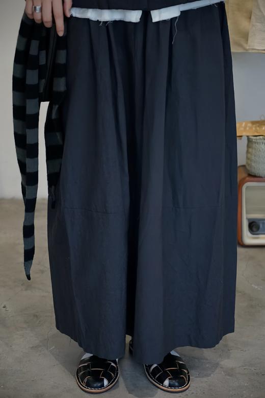 elsa esturgie黑色棉麻半裙 商品图0