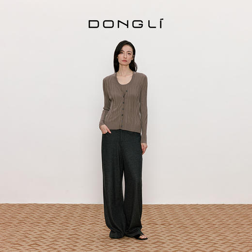 东黎 • 我不被驯化  树纹 女士秋季丝绒V领开衫 5356 商品图2