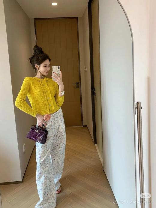 TY336-Chane  25C早春新款 彩色涂鸦小鱼印花直筒阔腿牛仔长裤（PG*MM） 商品图5