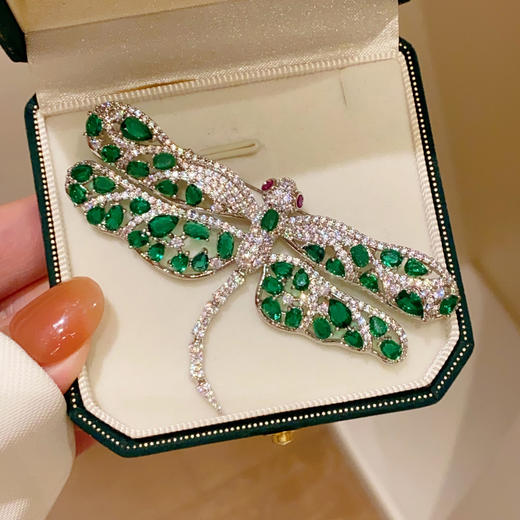 法式宫廷轻奢蜻蜓胸针胸花优雅精致外套别针 商品图0