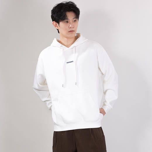 DRONKOO 2025 连帽前小字母撞色刺绣微阔中厚卫衣 商品图3