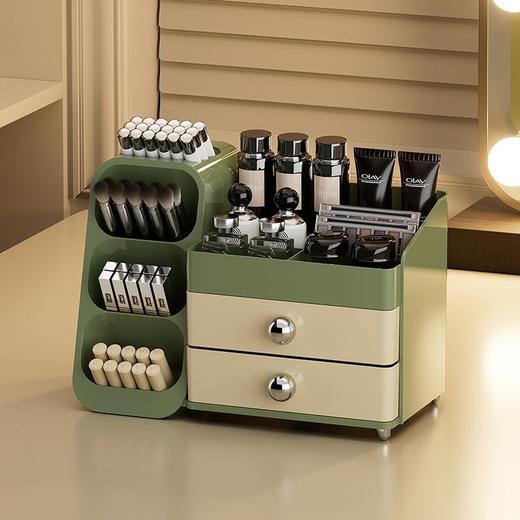 桌面化妆品收纳盒多功能高级抽屉式梳妆台口红大容量护肤品置物架 商品图1